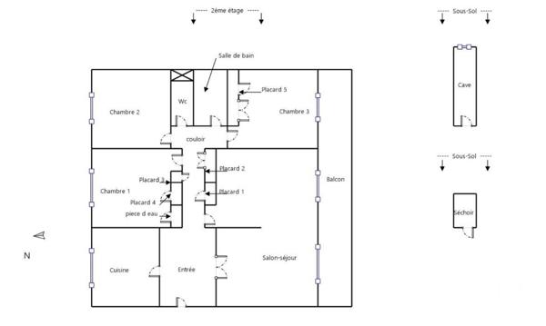 Appartement T5 à vendre  4 pièces - 107,33 m2 DIJON - 21