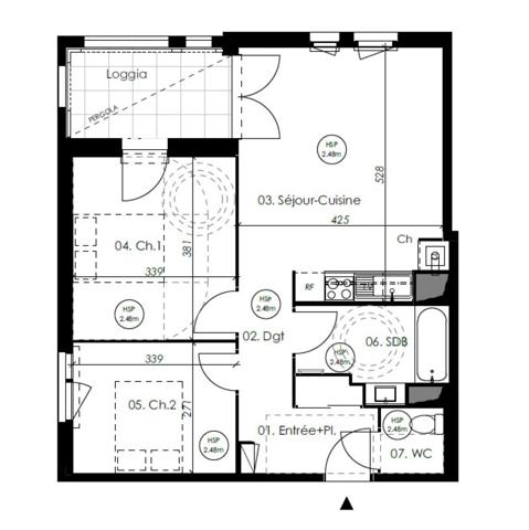 Appartement MONTPELLIER 58.3 m²