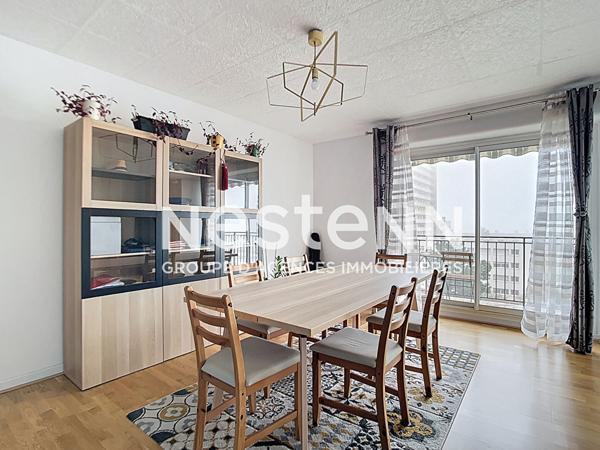 RILLIEUX LA PAPE APPARTEMENT T5 85.51 M² AU 7 ÈME ÉTAGE 3 CHAMBRES GRAND BALCON ET UNE CAVE