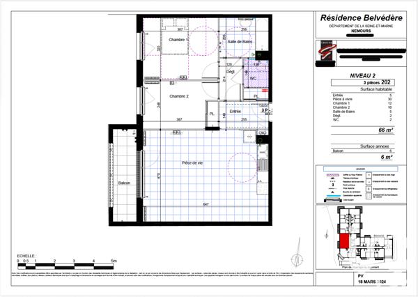 Appartement à vendre 3 pièces 66 m² Nemours