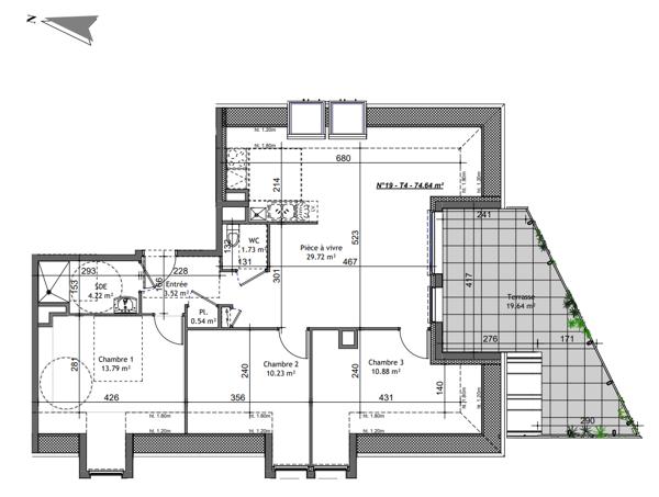 Appartement Epron 4 pièce(s) 75 m2