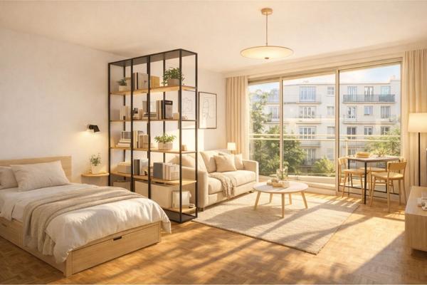 La Garenne Colombes - rue léon Maurice Nordmann - studio de 31 m2 - balcon