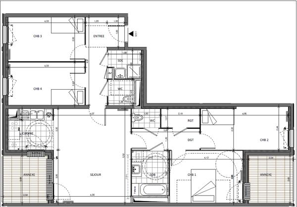 Appartement Bobigny 5 pièce(s) 100 m2