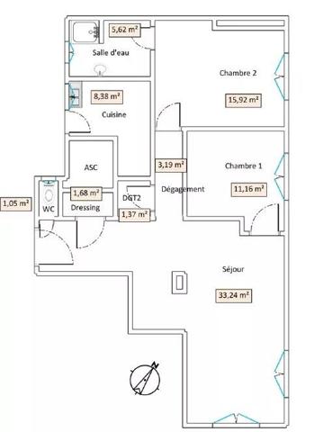Vente Appartement 3 pièces 81 m2 à Neuilly-sur-Seine