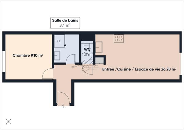 Six-Fours-les-Plages (83140) << Idéal pied-à-terre au Brusc : T2 parfait état, loggia, cave, parking privé + vélo sécurisé >>