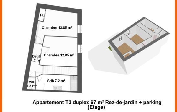 Vente Appartement P3 Rez de jardin rénové(e) Montluel   