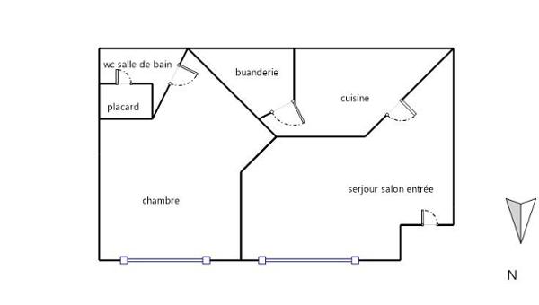 Appartement 2 pièces - 38 m²