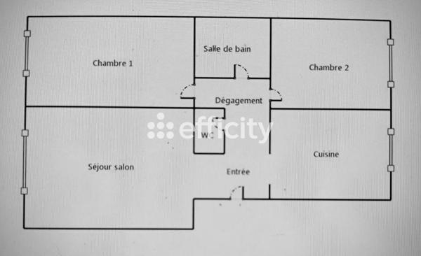 Appartement 3 pièces - 72 m² Exclusivité efficity