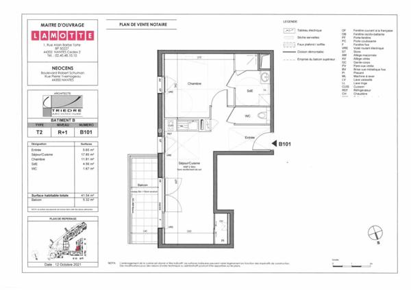 Appartement à louer 2 pièces - 41 m²