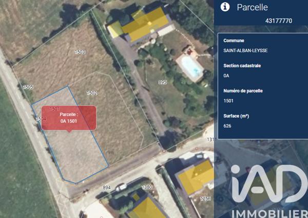 Terrain à vendre 626 m² Saint-Alban-Leysse