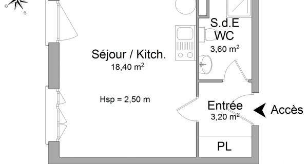 Location Studio 25.2 m² - La Chapelle-saint-mesmin 45380