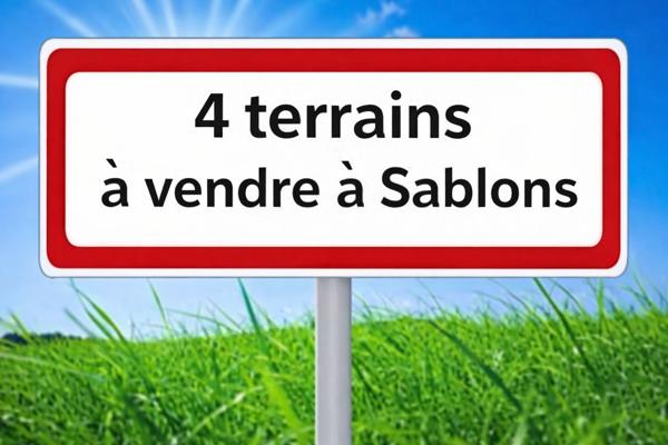 Sablons (38550) À VENDRE 4 Terrains constructibles entre 827 m2 et 1 136 m2 LIBRE DE CONSTRUCTEUR