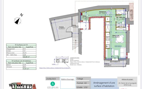 Appartement à vendre    2 pièces • 29 m2 Écully