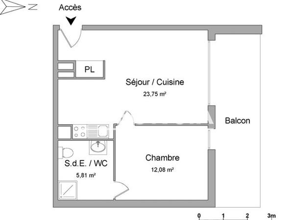 Location Appartement 2 pièces 41.6 m² - 2-4 AVENUE DU RHIN Maxeville 54320