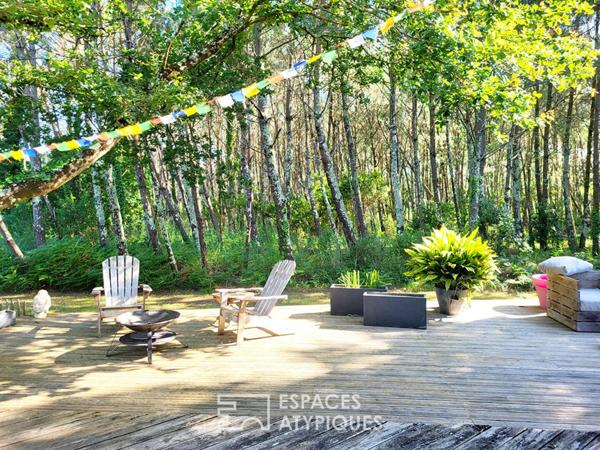 Villa d’architecte en lisière de forêt à 2 km des plages
