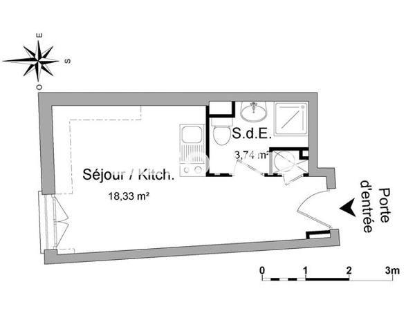 Location Studio 22.2 m² - 85 BOULEVARD JEAN JAURES Corbeil-essonnes 91100
