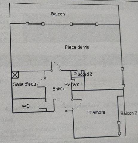 Appartement 2 pièces                                        - 44300 Nantes Réf : 12243