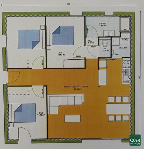 EXCLUSIVITÉ - LA ROCHE-DE-GLUN - MAISON T4 de 81m²