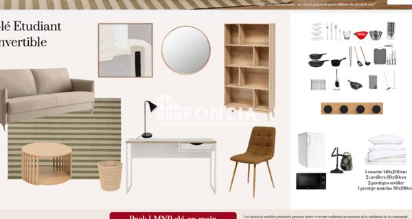 Location Studio meublé 25.29 m² - Le Mans 72000