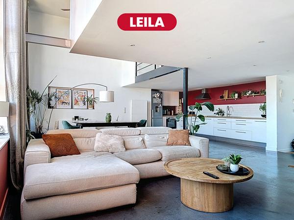 LEILA - Dernier étage - Superbe loft T3 en duplex de 100m2 + Balcon Sud Est + Parking - Tourcoing Gare
