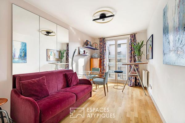 Duplex feutré avec double hauteur et terrasse