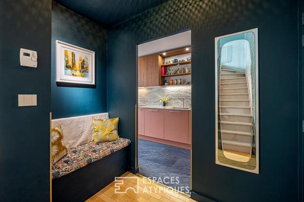 Duplex feutré avec double hauteur et terrasse