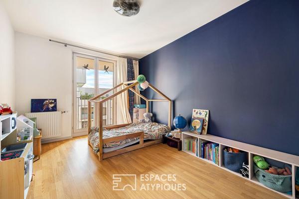 Duplex feutré avec double hauteur et terrasse