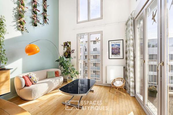 Duplex feutré avec double hauteur et terrasse