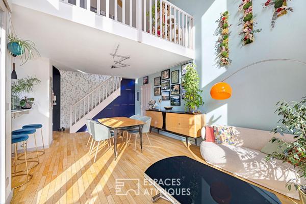 Duplex feutré avec double hauteur et terrasse