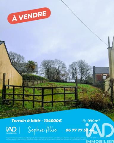 Terrain à vendre 990 m² Inzinzac-Lochrist