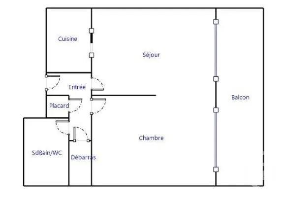 Appartement T2 à vendre  2 pièces - 40 m 2   PORNICHET  - 44