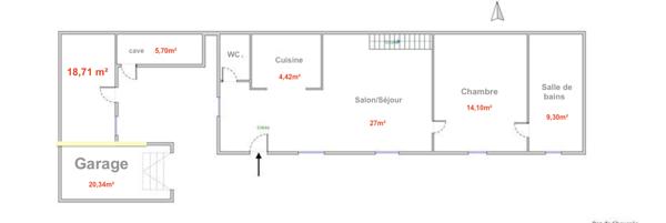 Maison à vendre 3 pièces 58 m² Nantes
