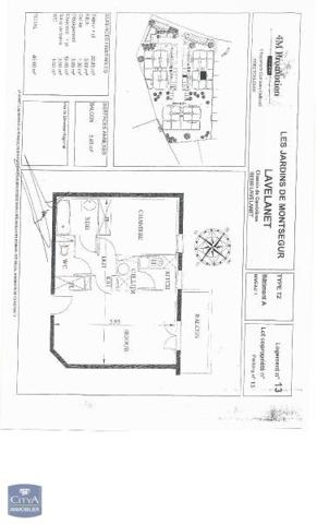 Appartement à louer 2 pièces 45.6m²