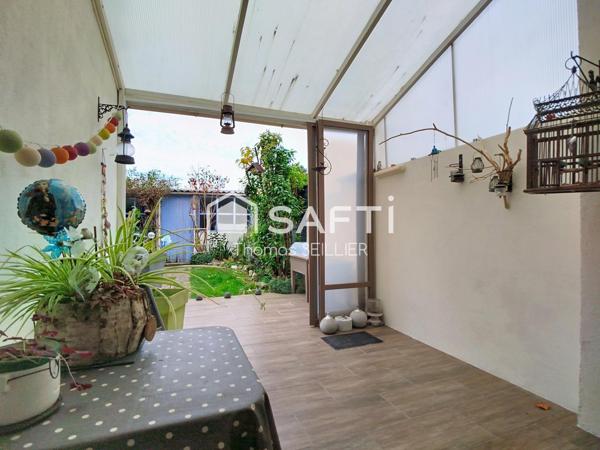 Jolie maison des années 30, 3 chambres, jardin et terrasse couverte – Leers centre