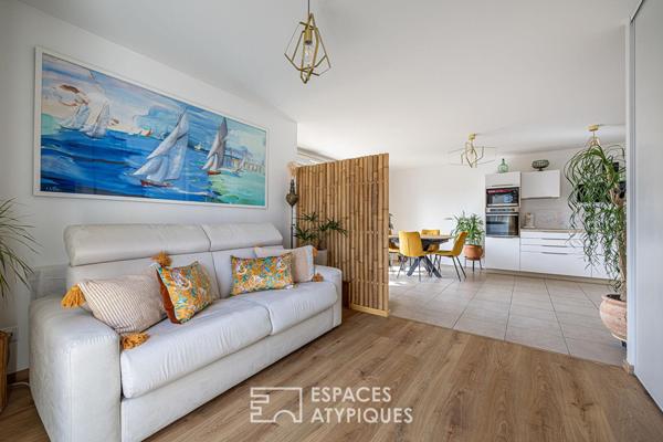 Appartement avec terrasse au dernier étage dans un immeuble contemporain