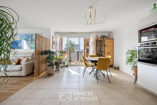 Appartement avec terrasse au dernier étage dans un immeuble contemporain