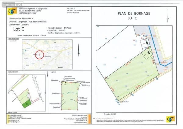 Terrain à Batir à vendre à Penmarch dans le Finistère (29760), ref : 29022-1753