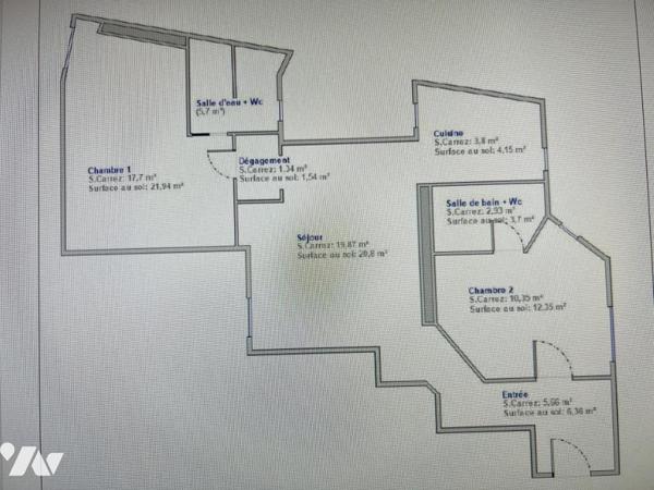 RUE BAYARD PARIS 8EME 3 PIECES 65 m²