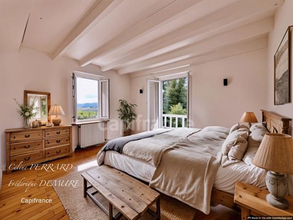 Demeure à vendre COLLONGES SOUS SALEVE (74), piscine, court de tennis, vue lac, jet d'eau, Salève et Jura