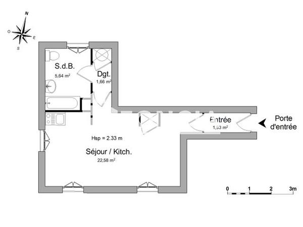 Location Studio meublé 31.81 m² - BAT C - Niort 79000