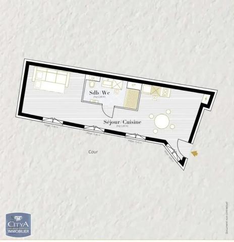 Appartement à louer 1 pièce 34.02m²