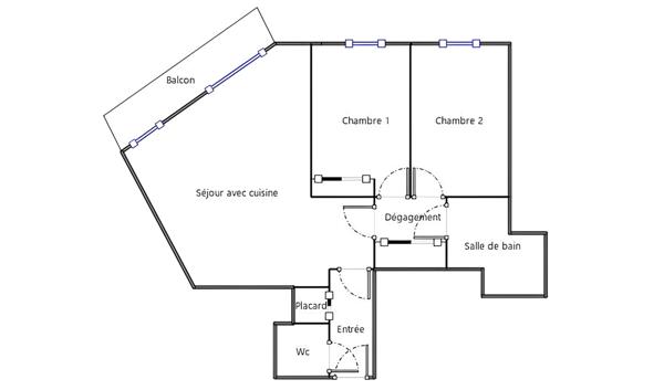 Appartement ERMONT- 3 pièces - 64,22 m²