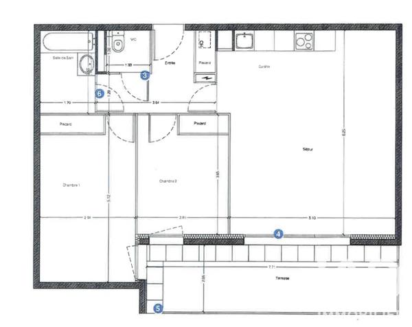 Appartement à vendre 3 pièces 71 m² Bordeaux