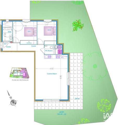 Appartement à vendre 3 pièces 71 m² Fréjus