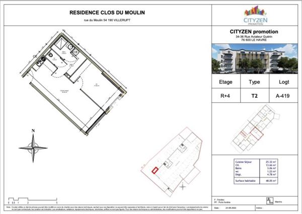 Appartement - 2 pièces - 48m²