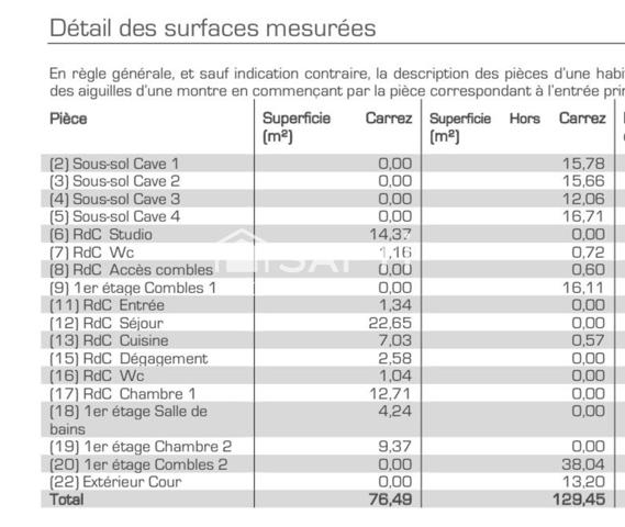 Maison 4 pièces 3 chambres de 76 m2 avec une dépendance un patio de 15 m2 et un sous sol de 60 m2 NOTE DPE D