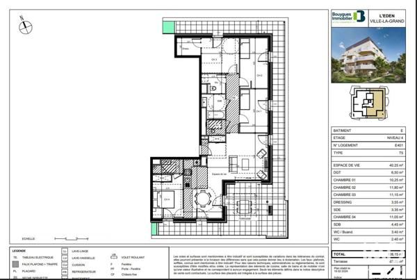 Appartement à vendre 5 pièces 108 m² Ville-la-Grand