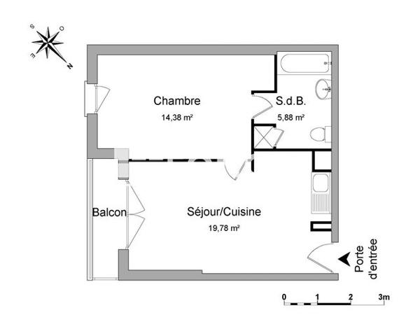 Location Appartement 2 pièces 40.04 m² - 161 BOULEVARD ROBERT BALLANGER Villepinte 93420