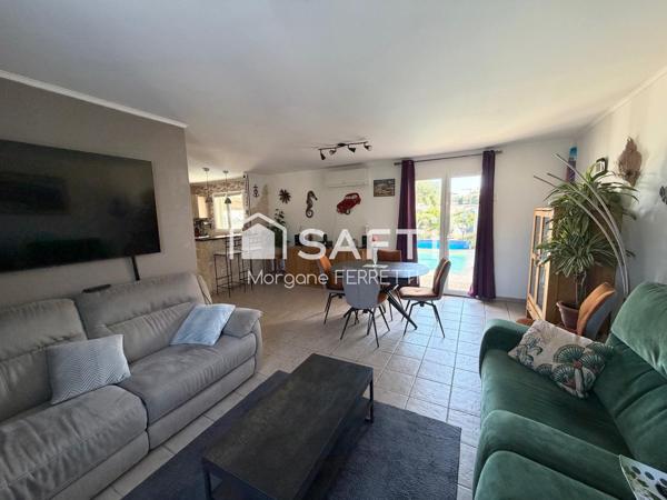 MAISON R+1 85 M² AVEC PISCINE ET GARAGE SUR TERRAIN DE 322 M²