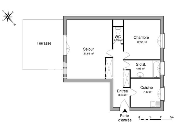 Location Appartement 2 pièces 56.33 m² - 4 AVENUE DE LA REPUBLIQUE Luisant 28600